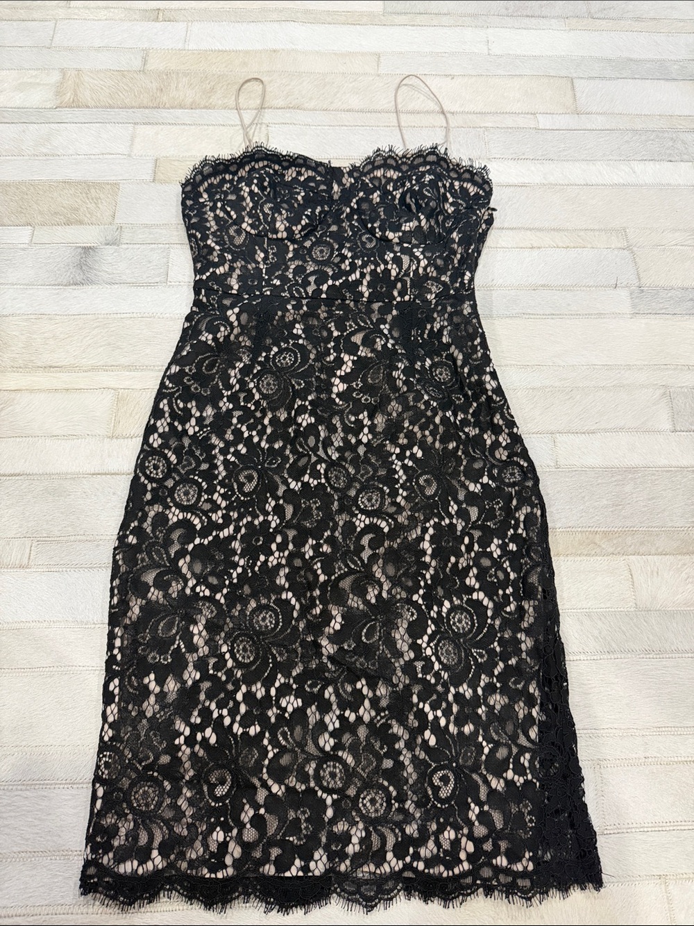 Likely Black LaceDress with Nude Lining